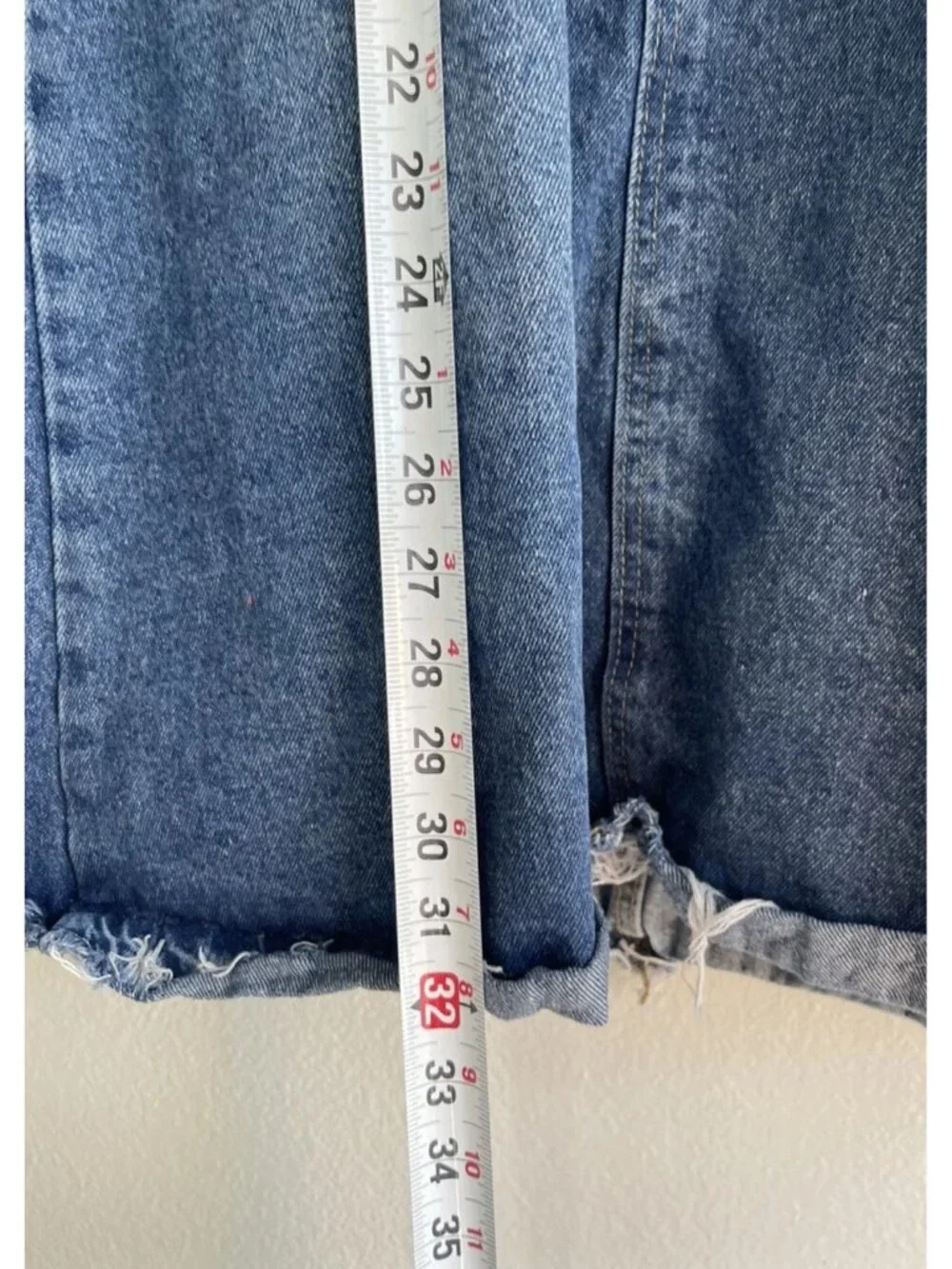 Vintage Beigy Collection medium wash cotton denim Long midi skirt raw hem Sz M